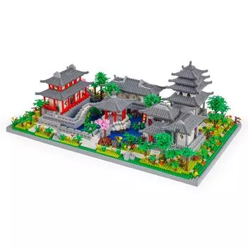 LULUFUN Micro Block Suzhou Classical Garden Toy 3D Puzzle Garden Miniature Suzhou gardens World Heritage Site Children Adults Celebration New Year
