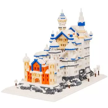 LULUFUN Micro Block Swan Castle Block Set Building Toy Mini Neuschwanstein Castle Assembly Children Adults Holiday New Year Gift Birthday