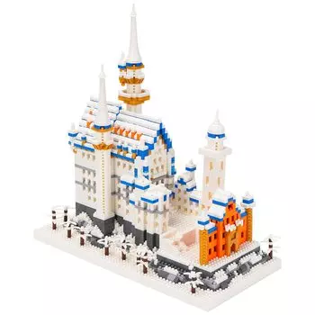 LULUFUN Micro Block Swan Castle Block Set Building Toy Mini Neuschwanstein Castle Assembly Children Adults Holiday New Year Gift Birthday