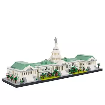 LULUFUN Мини-блоки Капитолий США Игрушка Строительные блоки Микро 3D Головоломка Строительство Сборка Хобби Для Взрослых Детей Капитолий США