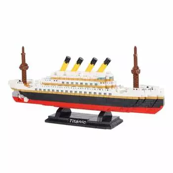 LULUFUN Titanic Micro Block Toy Ship Fune 3D Puzzle Sea Hobby Для взрослых Для детей Titanic Luxury Cruise Ship Model DIY Celebration New Year Gift B