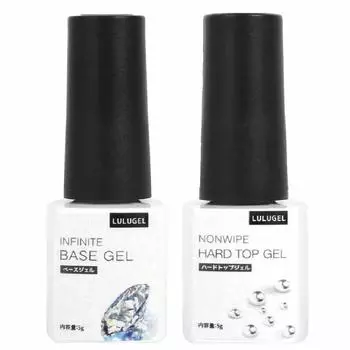 LULUGEL Gel Nail Hard Top Coat Base Coat 5g каждый Polish Nail Top Gel Base Gel Nail Top Gel Gel nail Nail Gel Hard Top Non-wipe Non-wipe (База и 5г) чистый