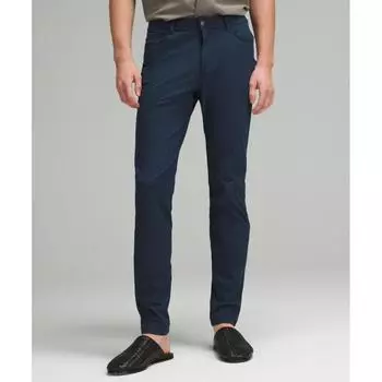 Lululemon Abc Skinny Fit 5 Pocket Pant 34l Warpstreme True Navy 40/34