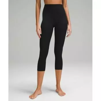Lululemon Align High Rise Ribbed Crop 23 Black 8/23