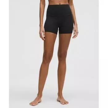 Lululemon Align High Rise Ribbed Short 4 Black 10/4