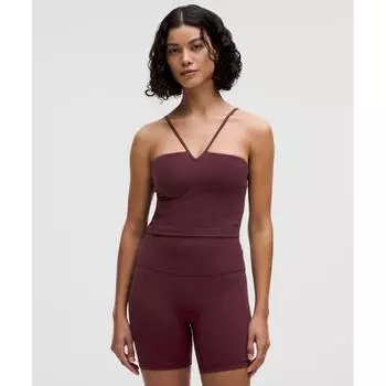 Lululemon Align StrAppy Deep V TAnk Top Light Support A B Cup gArnet 2