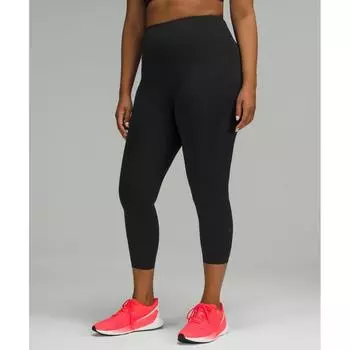 Lululemon Базовый темп с высокой посадкой Crop 23 черный 20/23