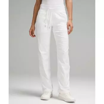 Lululemon Брюки танцевальной студии средней посадки, обычные, белые 0/Regular