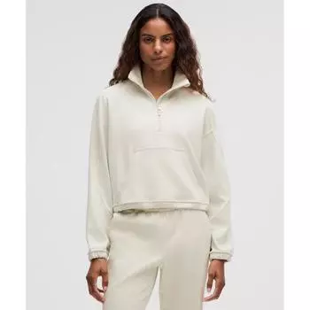Lululemon Brushed Softstreme Half Zip Bone 8
