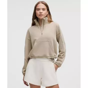 Lululemon Brushed Softstreme Half Zip Sheer Oak 8