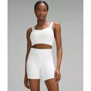 Lululemon Бюстгальтер Like A ClouD Longline Bra с легкой поддержкой D DD Cup, белый 8