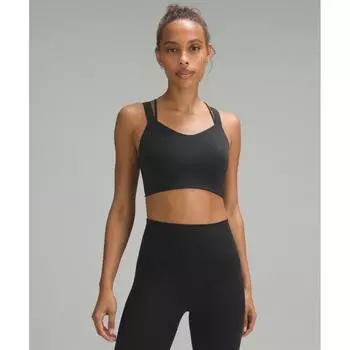 Lululemon Бюстгальтер Like A Cloud Longline с легкой поддержкой D и чашкой DD черного цвета 10