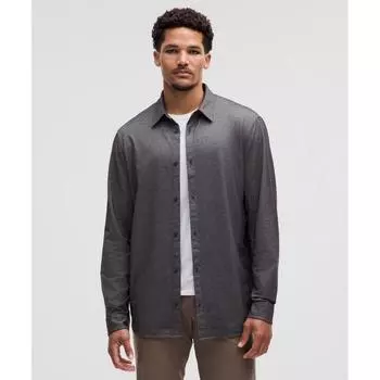 Lululemon Commission Long Sleeve Shirt Enzyme Dye Black Night S