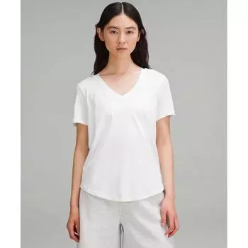 Lululemon Футболка Love с V-образным вырезом белая 8
