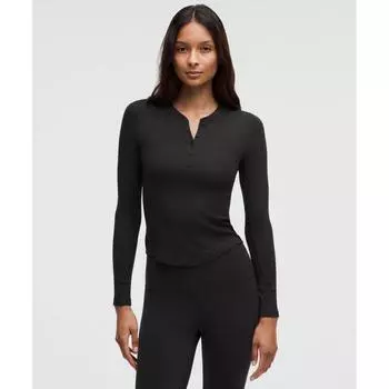 Lululemon Hold Tight Long Sleeve Henley Black 8