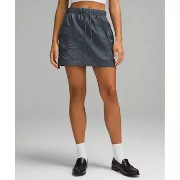 Lululemon Nylon Cargo Mini Skirt Oil Grey XS