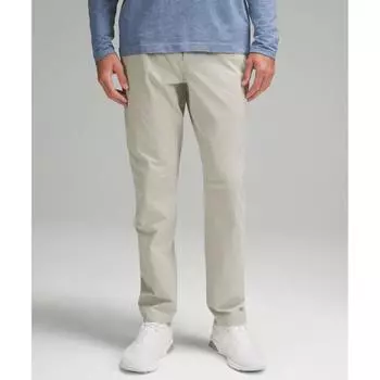 Lululemon Облегающие брюки Zeroed In Slim Fit, обычные, необработанный лен L/30