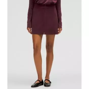 Lululemon Ribbed Knit Mini Skirt Garnet XL