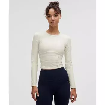 Lululemon Рубашка с длинным рукавом All It Takes Back Twist Ribbed Bone 8