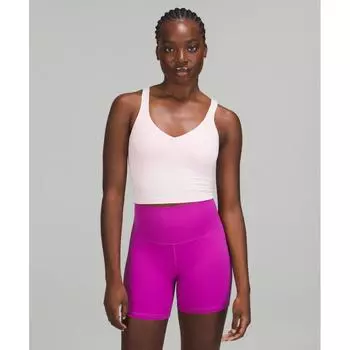 Lululemon Выровняйте верхнюю часть бака, подсветку, поддержку чашки AB, клубничный молочный коктейль 2