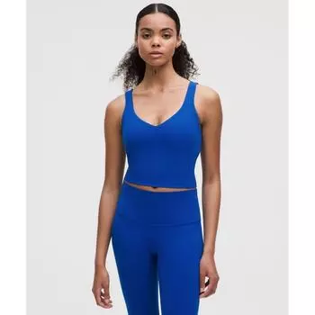 Lululemon Выровняйте верхнюю часть бака, подсветку, поддержку чашки AB, gAlActic coBAlt 6