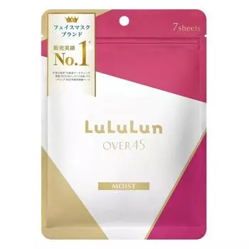 Lululun OVER45 Camellia Pink Moist Face Masks, 7 листов - Увлажняющий уход за зрелой кожей