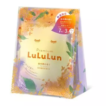 LuLuLun Premium Lululun Османтус 7 масок для лица x 3 Большой объем Аромат, Пакетики,