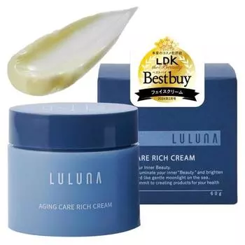 LULUNA Aging Care Насыщенный крем (Крем для ухода за кожей лица / 60 г примерно. запас на 2 месяца) Увлажняющий уход Moisture Balance (Высокое увлажнение/сухая/грубая кожа) Ск