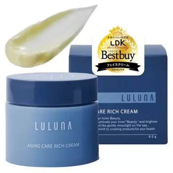 LULUNA Aging Care Rich Cream 60 г до следующего Ночной крем 2 месяца Сухая кожа Чувствительная кожа Уход за кожей Красивый уход за кожей Баланс влажности