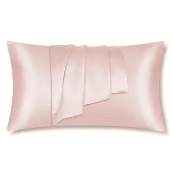 LULUSILK Шелк Шелк Шелк Идеально подходит в качестве подарка для Уменьшает Нежный на Красивая 16 Светло-сливовая наволочка, Моющаяся, Наволочка, 43x90см, Наволочка,