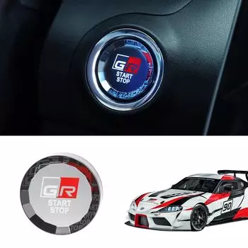 LUMIMAN Toyota New GR Car Push Start Switch Crystal Engine Start Cover Крышка кнопки запуска Крышка внутренних деталей Нарядный эксклюзивный дизайн Crystal Style
