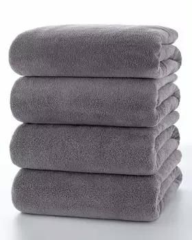 Lumimi Bath Hotel Instant Water Set of Strong Water Quick Texture Towel, Fluffy, Характеристики, Большой, Впитывающий, 70x140 см, 4, Микрофибра, Серый, серый