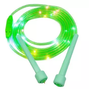 Luminous Glowing Skipping Rope Enhance Flexibility Light Up Jump Ropes LED Jump Ropes Home School Green-No Counting