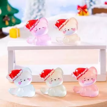 Светящиеся микропейзажи рождественские украшения для кошек из смолы для наружного патио, газона, двора, сада, украшения, аксессуары жёлтый