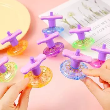 Luminous Rotating Gyro, Creative Children S Flash Toy, Winding Torque Gyro, Ejection Belt Launcher Toy