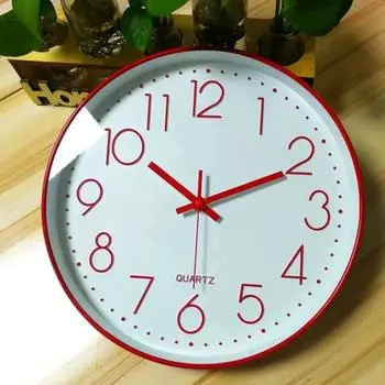 Luminous Wall Clock Large Dial Wall Hanging Clock Travel Time Accuracy Travel Time Accuracy for School Decoration Bedroom 8 inch чёрный