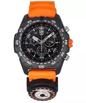 Luminox Bear Grylls Survival Master Series Хронограф Швейцарские кварцевые дайверские часы XB.3749 300M Мужские часы с компасом чёрный
