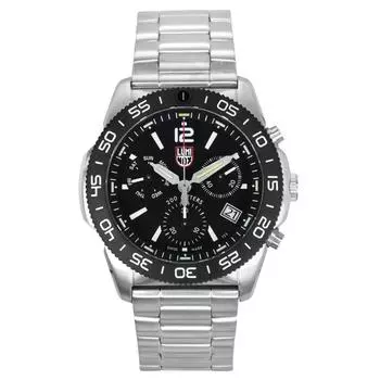 Luminox Pacific Diver Chronograph из нержавеющей стали с черным циферблатом, кварцевые часы XS.3142 200M для мужчин