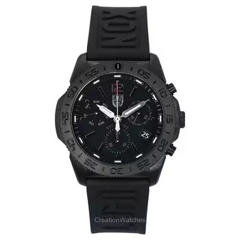 Luminox Pacific Diver Chronograph с каучуковым ремешком и черным циферблатом, кварцевые часы XS.3141.BO.1.SET 200M, мужские часы чёрный