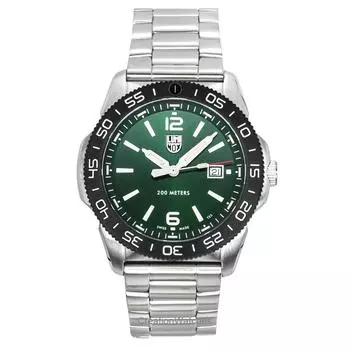 Luminox Pacific Diver нержавеющая сталь зеленый циферблат кварцевые часы XS.3137 200M мужские часы зелёный