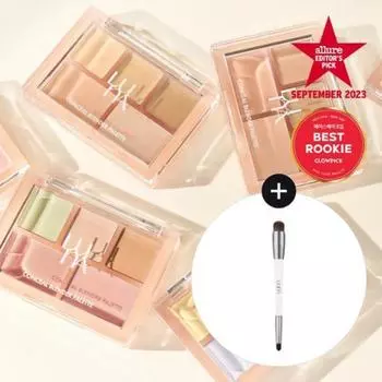 Luna [бесплатная кисть] Палитра теней для век Luna Conceal Blender Palette 4colors 04 Perfect Cover Medium