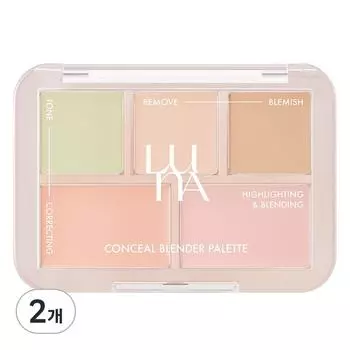 Luna Conceal Blender Palette Concealer 6g, No. 1 Clear Cover, 2 pcs.