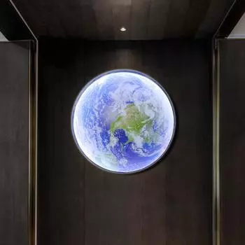 Луна настенный светильник современный роскошный креативный настенный светильник гостиная фон настенный декоративный светильник минималистский арт спальня ночник 220V&Warm White (2700-3500K)&D50CM(24W) землистый