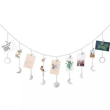 Луна сияющая фаза гирлянда украшения цепи золотые настенные украшения удобный фон квартиры настенное украшение золотой