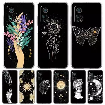 Луна Таро Кот Эстетический чехол для телефона Xiaomi Mi 12T 10 12 Lite 11 Ultra 11X 11T Pro 11i Poco X4 X3 NFC F3 M3 M4 5G Прозрачный чехол Mi 11 Ultra