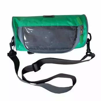 Lunari Bicycle Front Bag Shoulder Bag Multifunctional Bag Waterproof Drum Type (Green)