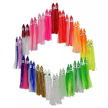 Lunari Octopus Large 40 Искусственный осьминог Blue Horse Salmon Приманка, Емкость, Красочные, Кусочки, Приманка, Приманка, Устройство, Самодельный, Рыба, Дюйм, Рыба, зелёный