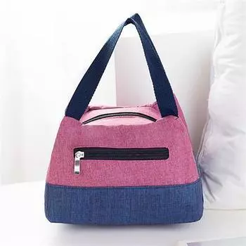 Lunch Bag Large Capacity Lunch Bag Lunchbox Bag Waterproof Lunch Bag Suitable for Students Workers AVE ярко-розовый