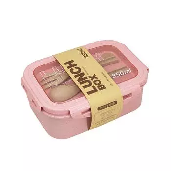 Lunch Box Sealing Leak-proof Not Afraid Of Loosening 850ml 18.3 * 13 * 6.8cm Wheat Straw Lunch Box Sealed Preservation Bento Box