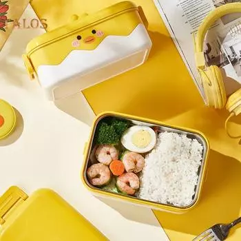 Lunch Container Thermal Hold Dishes Insulated Solid Adults Kids Bento Storage Box Office Supplies